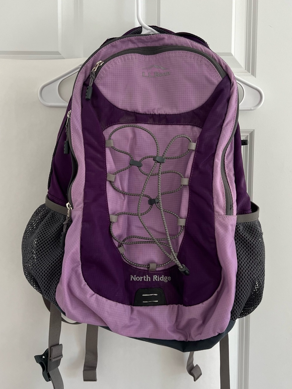 L.L. Bean Light Purple and Dark Purple Backpack